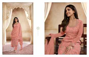 VINAY KASEESH PEARL ORGANZA PRINT EMBROIDERY SUITS SUPPLIER SURAT