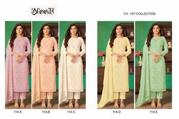 NOOR 114 HIT COLLECTION PAKISTANI SUITS NEW CATALOGUE