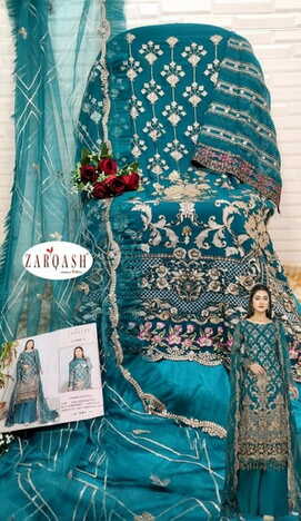 ZARQASH Z 3008 GEORGETTE EMBROIDERY SALWAR SUITS CATALOGUE