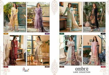 SHREE FABS OMBRE LAWN COLLECTION COTTON EMBROIDERY SUITS SURAT