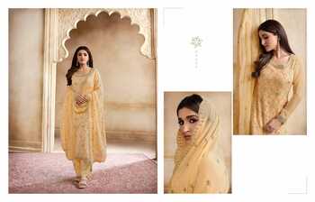 VINAY KASEESH PEARL ORGANZA PRINT EMBROIDERY SUITS SUPPLIER SURAT