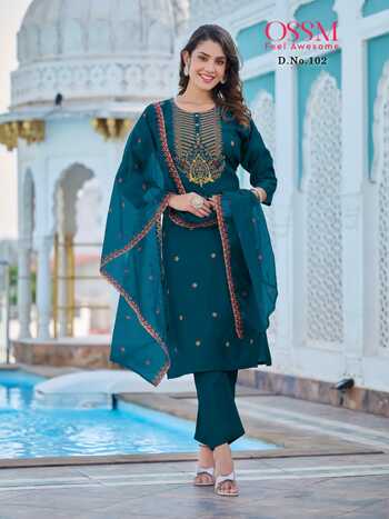 OSSM FESTIVE STORIES DESIGNER HANDWORK KURTIS SUPPLIER SURAT