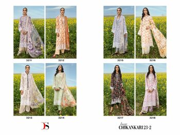 DEEPSY SUITS IMAGE CHIKANKARI 23 2 COTTON PRINT PAKISTANI SUITS