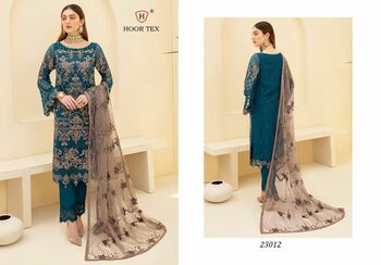 HOOR TEX D.NO 23012 A B C D GEORGETTE PAKISTANI SUITS