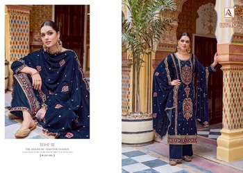 ALOK SUITS RIWAAZ VELVET EMBROIDERY SUITS IN BEST PRICE