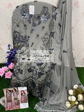 SERENE S 79 FOUX GEORGETTE PAKISTANI SUITS LATEST CATALOGUE