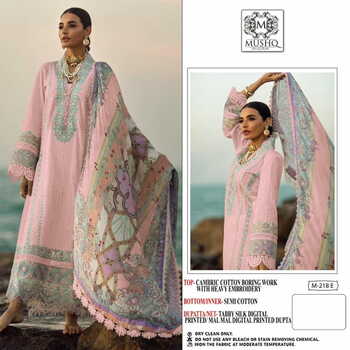 MUSHQ M 218 COTTON EMBROIDERY PAKISTANI SUITS BY SHRADDHA