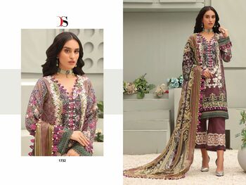 DEEPSY FIRDOUS QUEENS COURT REMIX COTTON EMBROIDERY PAKISTANI SUITS