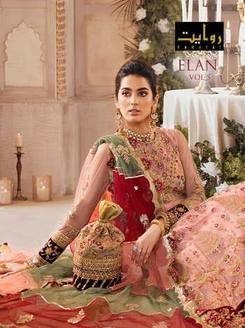 RAWAYAT ELAN VOL 5 PAKISTANI GEORGETTE SUITS SUPPLIER SURAT