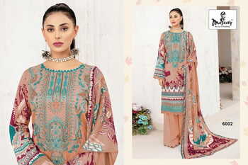 MAJESTY CHEVERON LAWN VOL 6 COTTON PAKISTANI SUITS CATALOGUE