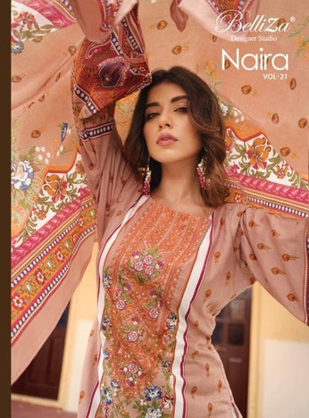 BELLIZA NAIRA VOL 21 DESIGNER COLLECTION SALWAR SUITS WHOLESALER 