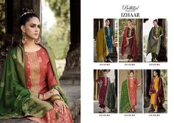 BELLIZA IZHAAR PURE PASHMINA WOOLLEN WINTER SUITS CATALOGUE 