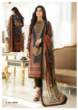 KEVAL FAB ZARA ALI FIRDOUS VOL 10 PAKISTANI LAWN KARACHI SUITS SUPPLIER SURAT