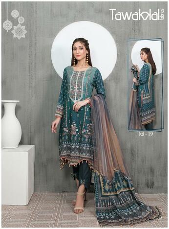 TAWAKKAL FAB MEHROZ VOL 2 LUXURY COTTON KARACHI SUITS COLLECTION 2023