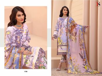 DEEPSY FIRDOUS QUEENS COURT REMIX COTTON EMBROIDERY PAKISTANI SUITS