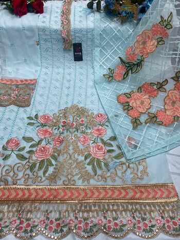 HOOR TEX 23022 A TO G FOX GEORGETTE SALWAR KAMEEZ