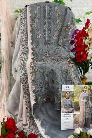 AL KHUSHBU SAMAIRA VOL 4 PAKISTANI GEORGETTE SUITS LATEST CATALOGUE