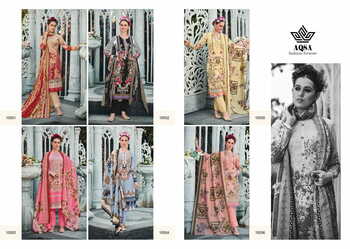 AQSA NURA CAMBRIC PRINT PAKISTANI SUITS FANCY CATALOGUE