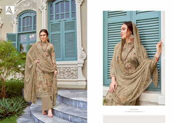 ALOK SUITS SIMONA VISCOSE MUSLIN PRINT EMBROIDERY SUITS SURAT