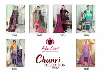 NAFISA COTTON CHUNRI COLLECTION VOL 2 PAKISTANI LAWN KARACHI SUITS WHOLESALER