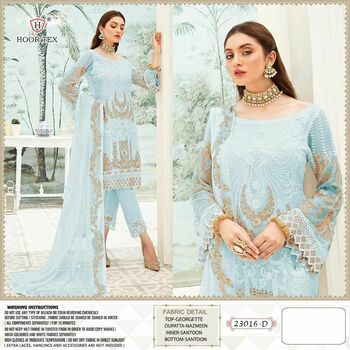 HOORTEX 23016 SERIES GEORGETTE PAKISTANI SUITS WHOLESALE