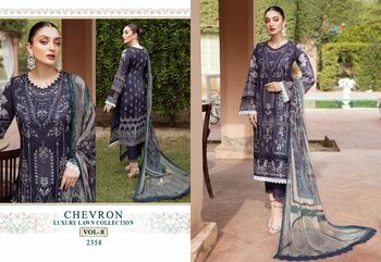 SHREE FABS CHEVRON LUXURY LAWN COLLECTION VOL 8 2351 TO 2358 SERIES PAKISTANI SUITS