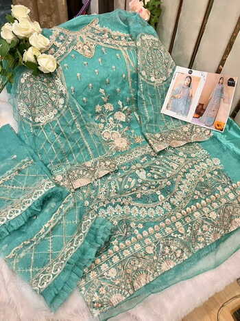 MEHBOOB TEX MUMTAZ VOL 1 ORGANZA EMBROIDERY SUITS CATALOGUE