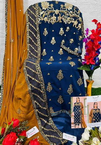 SERENE S 94 COLOURS GEORGETTE EMBRIODERED PAKISTANI SUITS CATALOGUE