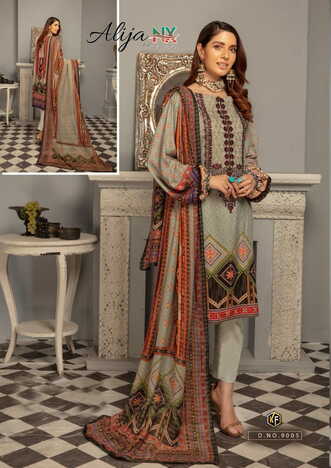 KEVAL FAB ALIJA VOL 9 NX COTTON KARACHI PRINTED SUITS SURAT