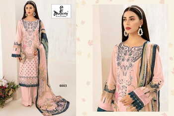 MAJESTY CHEVERON LAWN VOL 6 COTTON PAKISTANI SUITS CATALOGUE