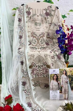 AL KHUSHBU SAMAIRA VOL 4 PAKISTANI GEORGETTE SUITS LATEST CATALOGUE