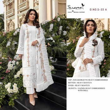 SERENE S 33 A B C D GEORGETTE PAKISTANI SUITS