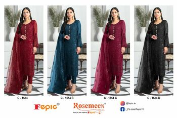 FEPIC ROSEMEEN 1654 SERIES HEAVY PAKISTANI SUITS SUPPLIER SURAT