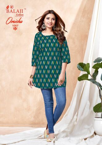 BALAJI COTTON OMISHA READYMADE KURTI DISTRIBUTOR IN SURAT 