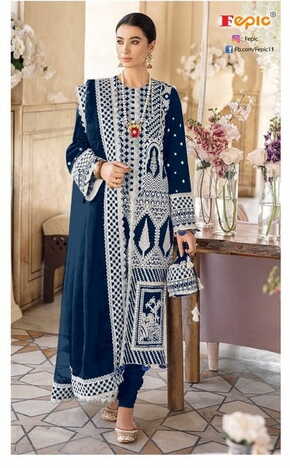 FEPIC D.NO 5142 PAKISTANI GEORGETTE SALWAR SUITS LATEST DESIGNS IN SINGLES