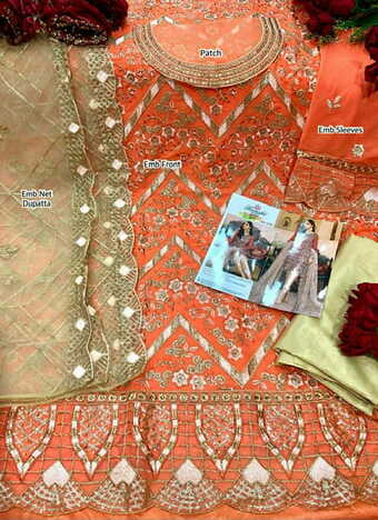 RAMSHA PRESENT R 420 TO R 422 GEORGETTE PAKISTANI SALWAR KAMEEZ