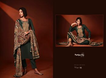 MUMTAZ ARTS NAZM VISCOSE JAM SATIN EMBROIDERY SUITS SURAT