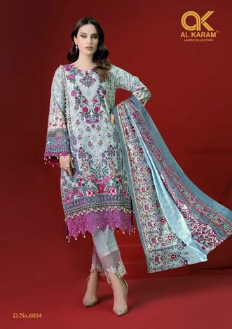 AL KARAM KESARIYA VOL 6 PURE CAMBRIC PRINTED KARACHI SUITS