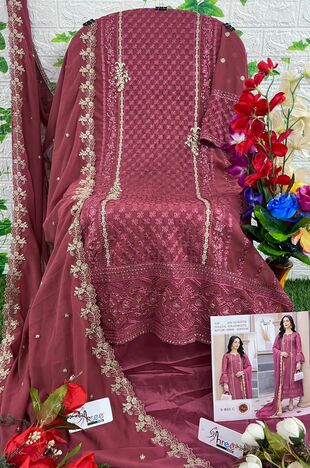 SHREE FABS S 832 FOUX GEORGETTE EMBROIDERY PAKISTANI SUITS SURAT