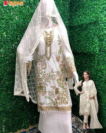 FEPIC ROSEMEEN C 1253 SERIES FOUX GEORGETTE PAKISTANI SUITS