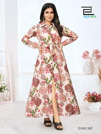 BLUE HILLS ROCHELLE VOL 3 PRINTED LONG GOWNS MANUFACTURER 