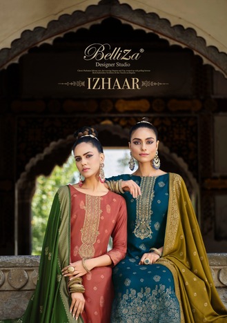 BELLIZA IZHAAR PURE PASHMINA WOOLLEN WINTER SUITS CATALOGUE 