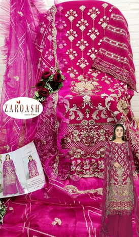 ZARQASH Z 3008 GEORGETTE EMBROIDERY SALWAR SUITS CATALOGUE