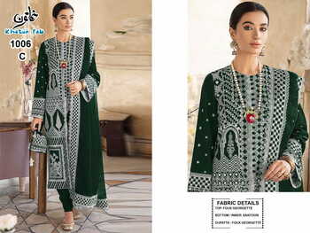 KHATUN FAB D NO 1006 GEORGETTE PAKISTANI SUITS LATEST CATALOGUE