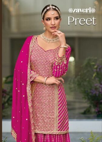 ZAVERI PREET HEAVY READYMADE SUITS MANUFACTURER 