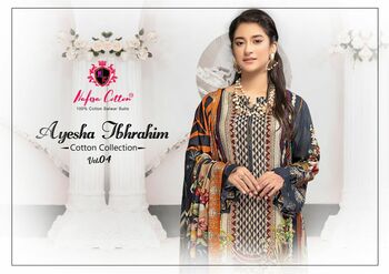 NAFISA COTTON AYESHA IBHRAHIM VOL 4 COTTON KARACHI SUITS CATALOGUE