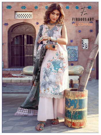 FIRDOUS ART AL ZOHAIB PAKISTANI LAWN PRINTED SUITS LATEST CATALOG