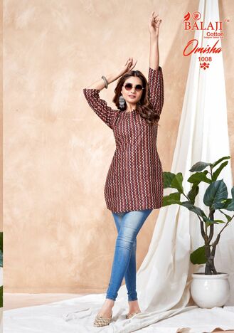 BALAJI COTTON OMISHA READYMADE KURTI DISTRIBUTOR IN SURAT 