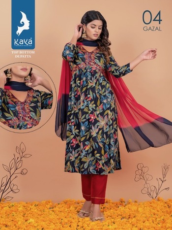 KAYA GAZAL FANCY READYMADE ALIYA CUT KURTIS SUPPLIER IN SURAT