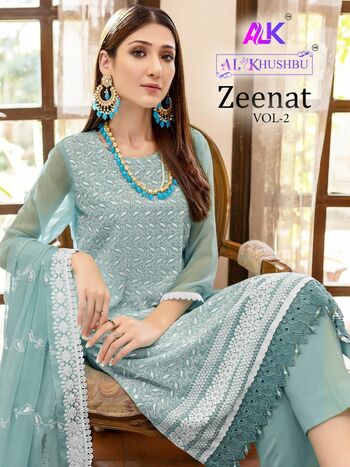 AL KHUSHBU ZEENAT VOL 2 GEORGETTE EMBROIDERY PAKISTANI SUITS